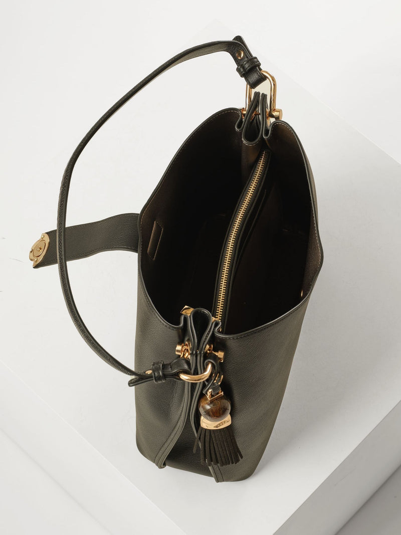 Luella Grey Andrea black hobo tote bag (British brand)