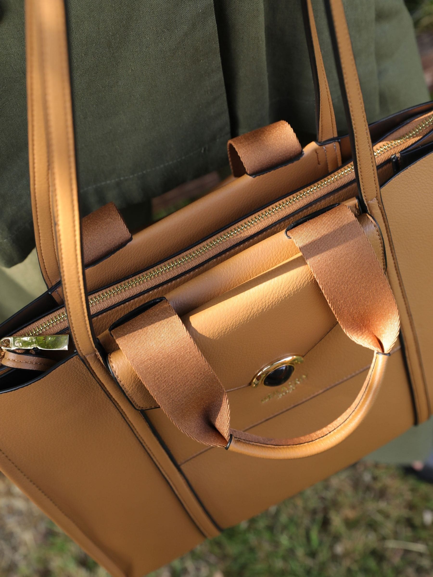 Luella Grey brown Darcy laptop tote bag (British brand)