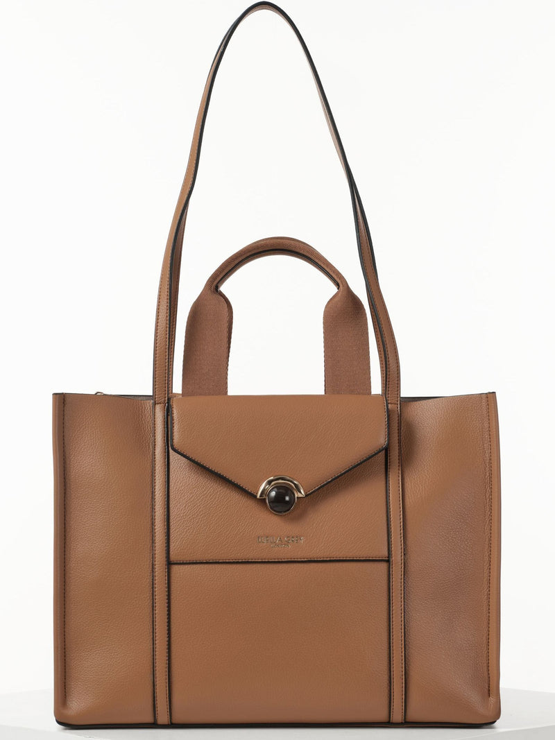 Luella Grey brown Darcy laptop tote bag (British brand)