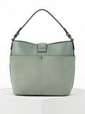 Luella Grey Green Indra bucket cross-body bag, imported from the UK
