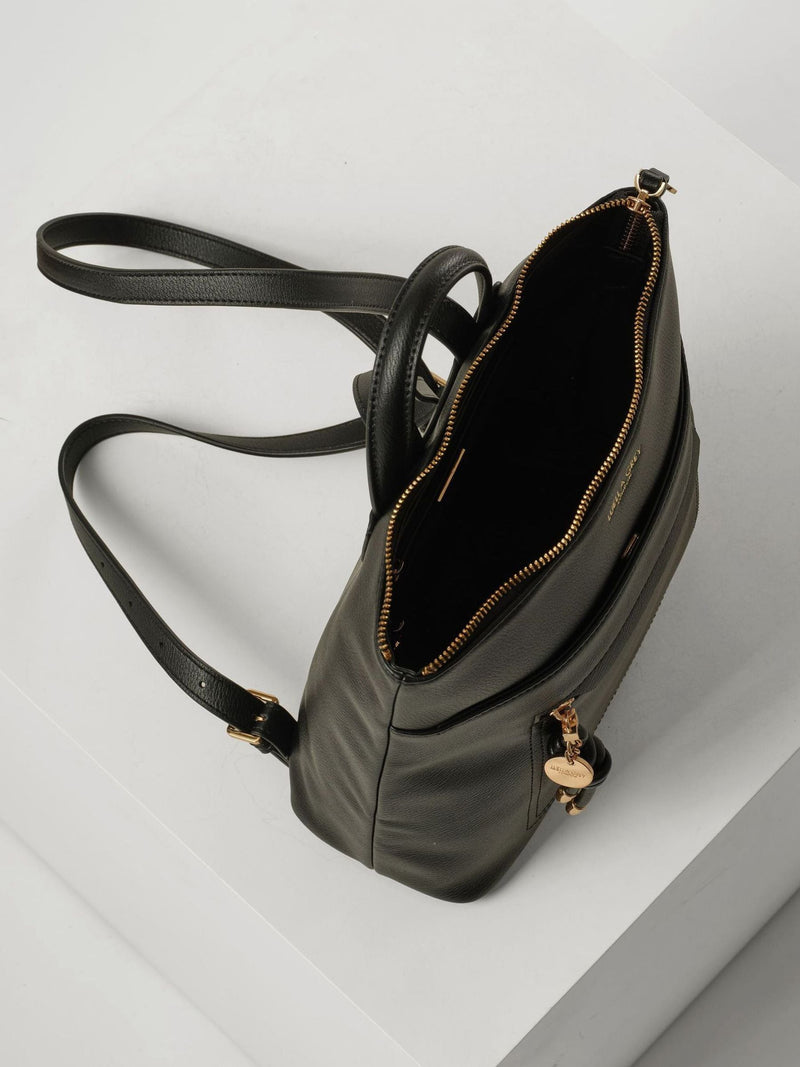 Luella Grey Black Ella Small Casual Backpack