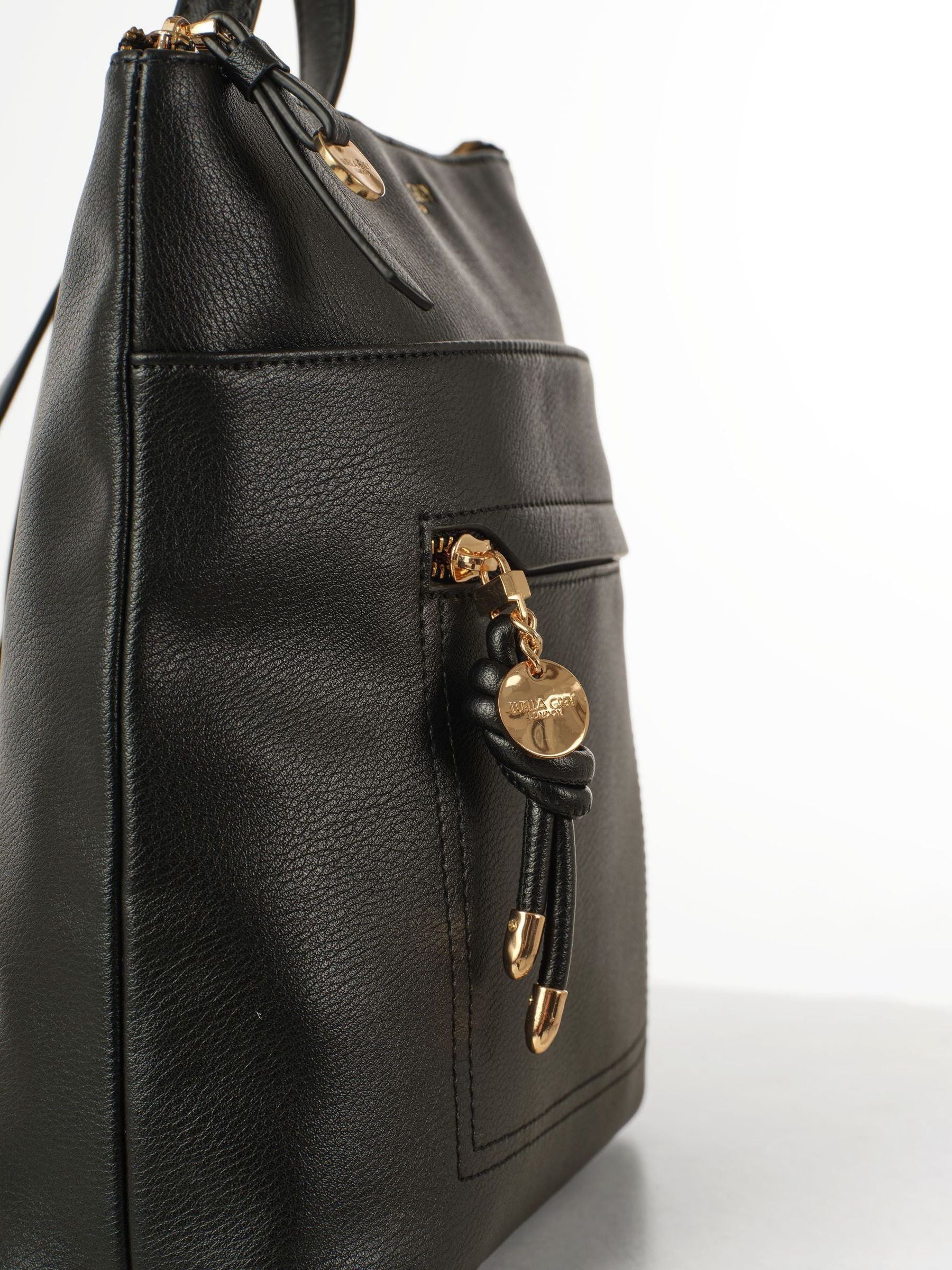 Luella Grey Black Ella Small Casual Backpack