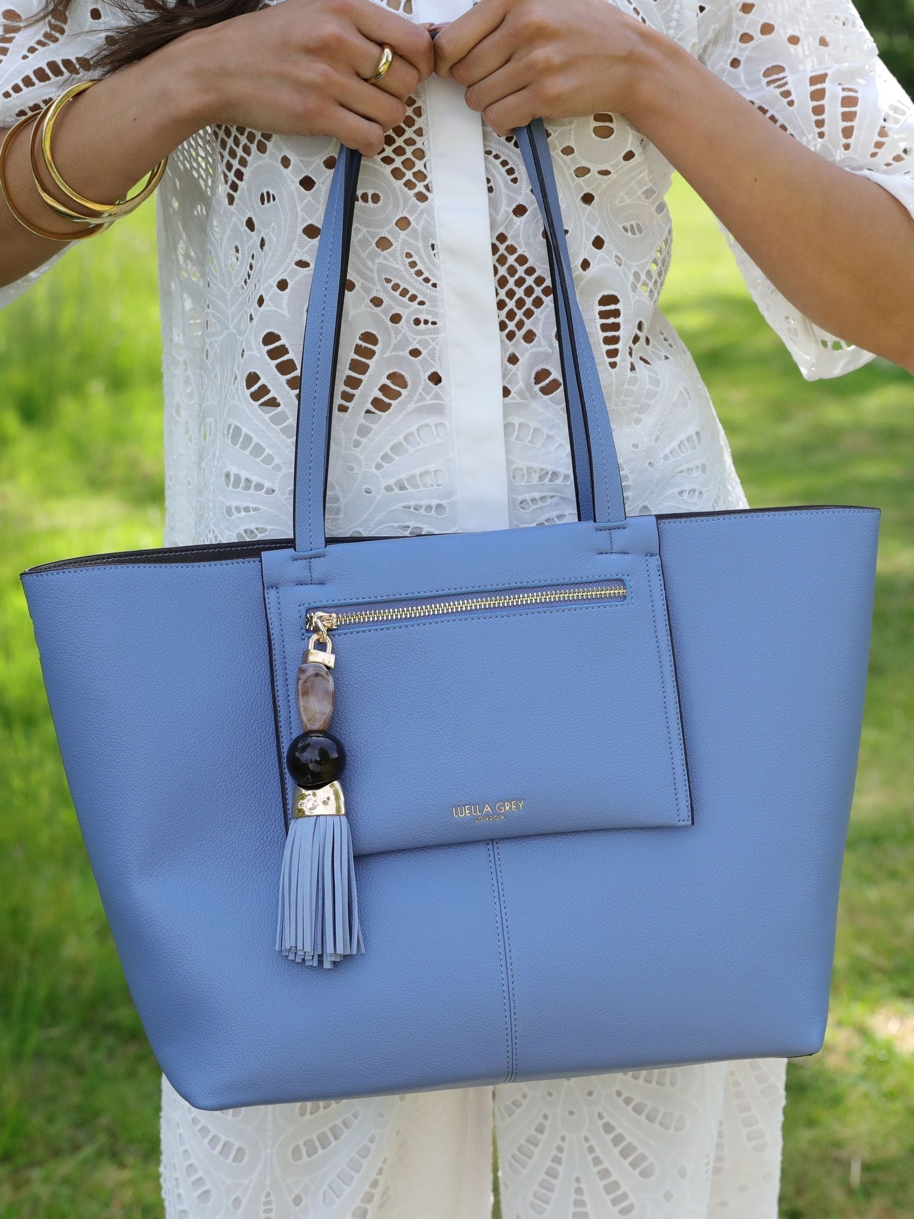 Luella Grey Catalina casual tote bag with pouch (British brand)