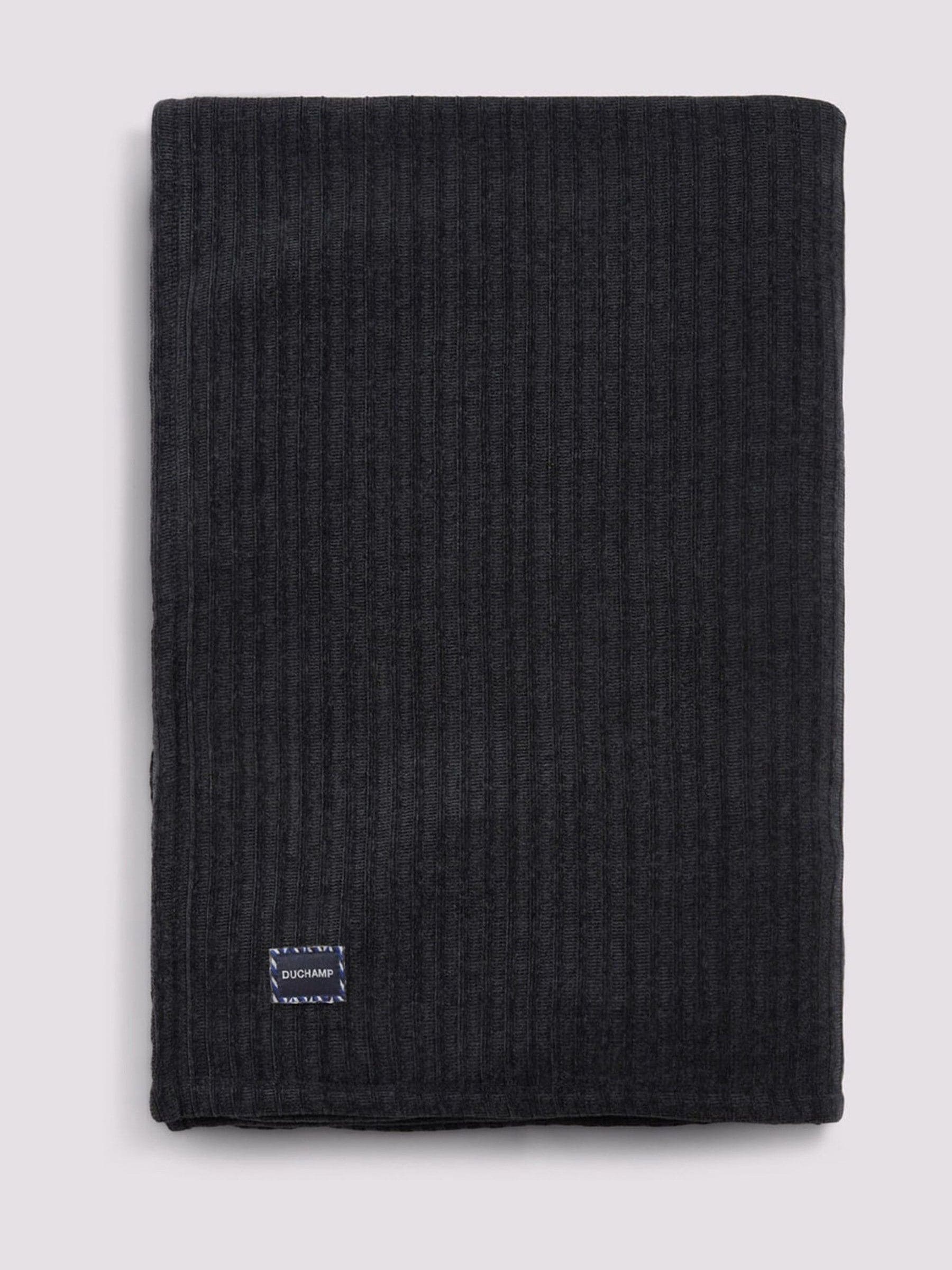 Duchamp Gray Pinstripe fleece throw (British brand)