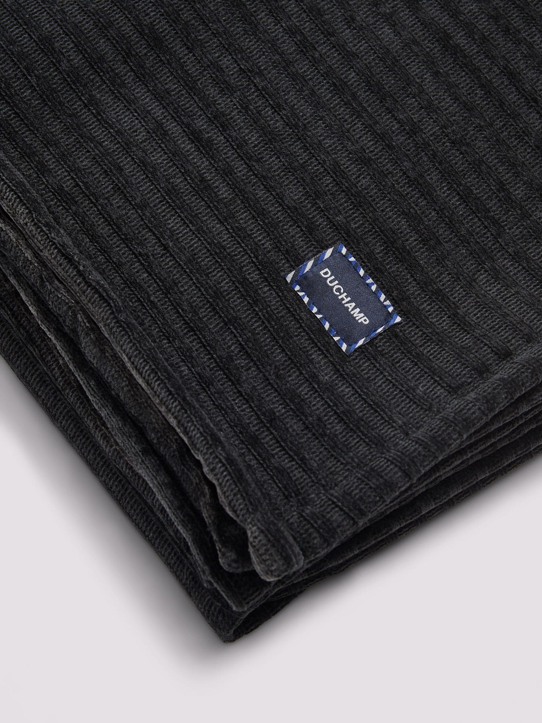 Duchamp Gray Pinstripe fleece throw (British brand)