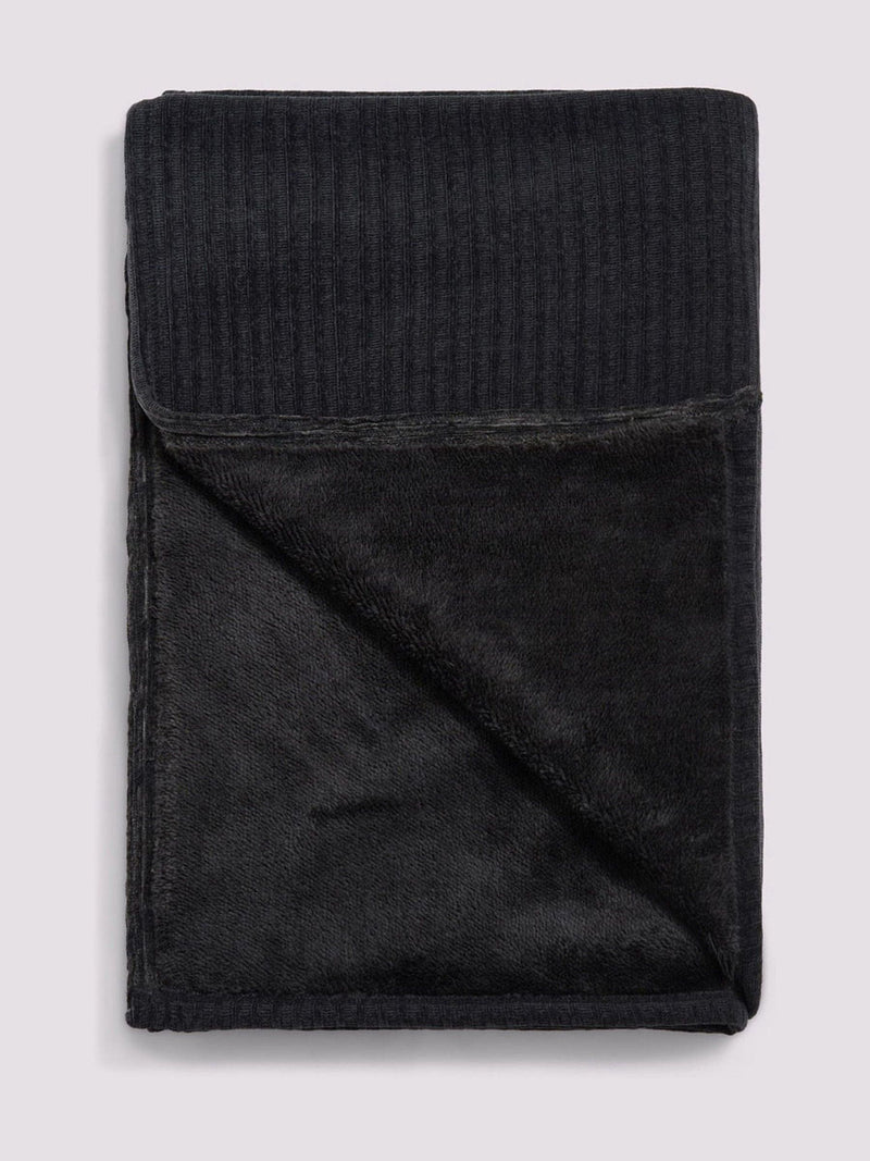 Duchamp Gray Pinstripe fleece throw (British brand)