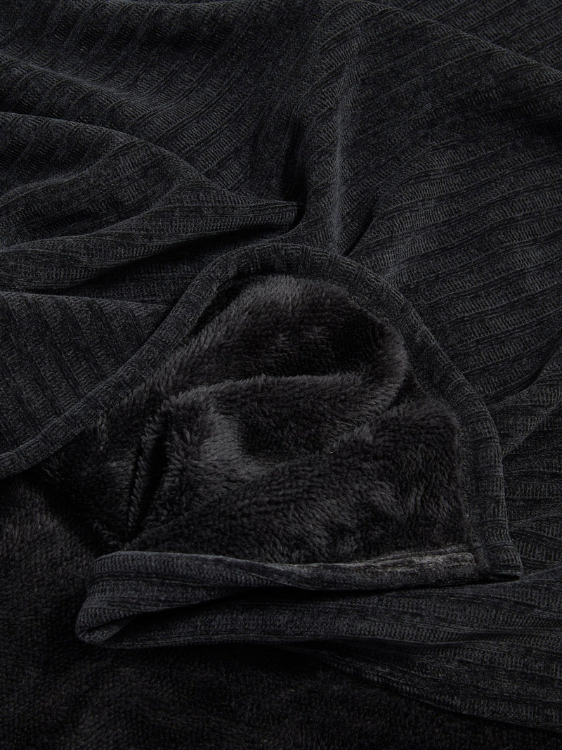 Duchamp Gray Pinstripe fleece throw (British brand)
