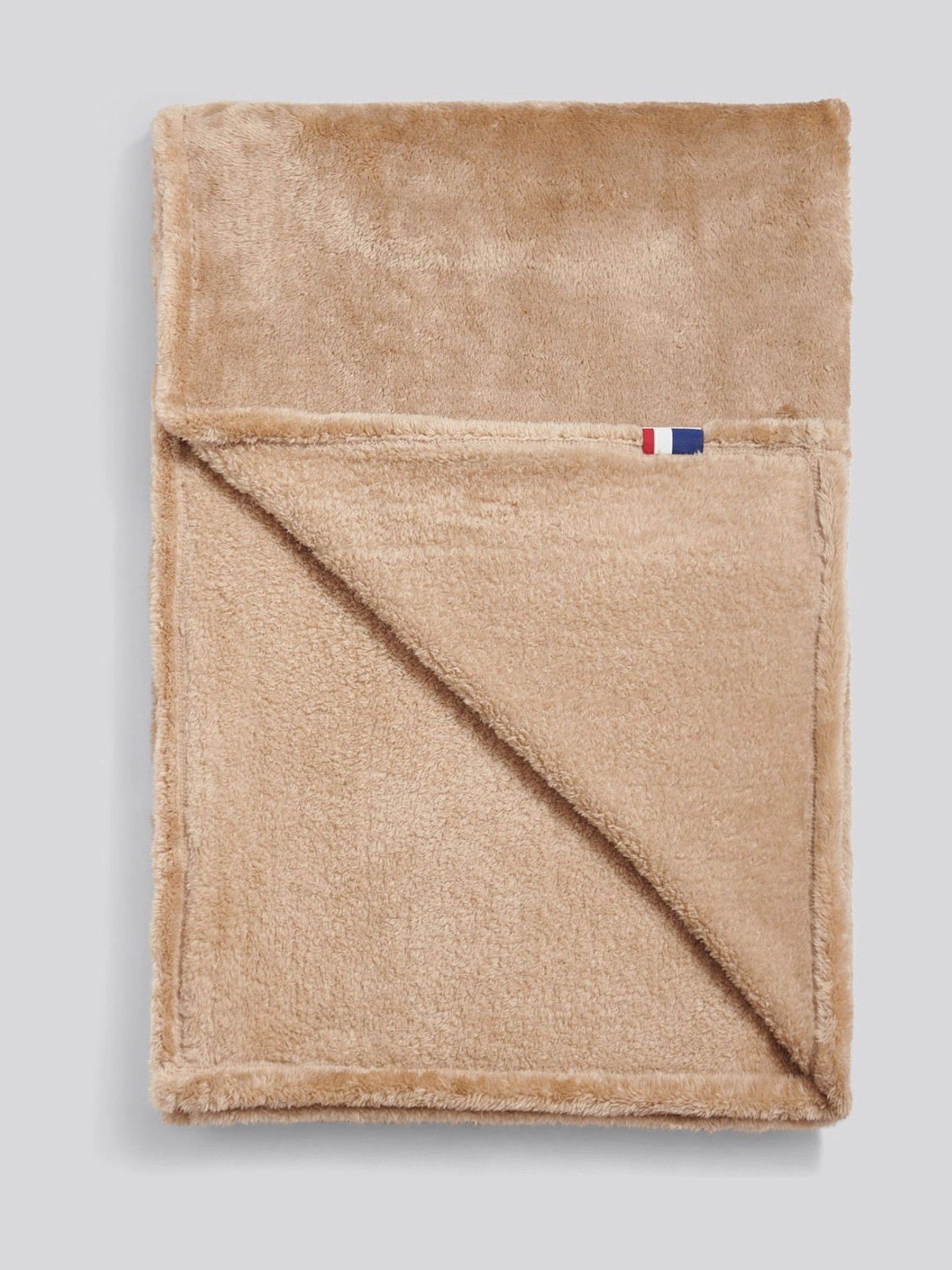 U.S. Polo Assn. camel fleece throw 150x200 cm (British brand)
