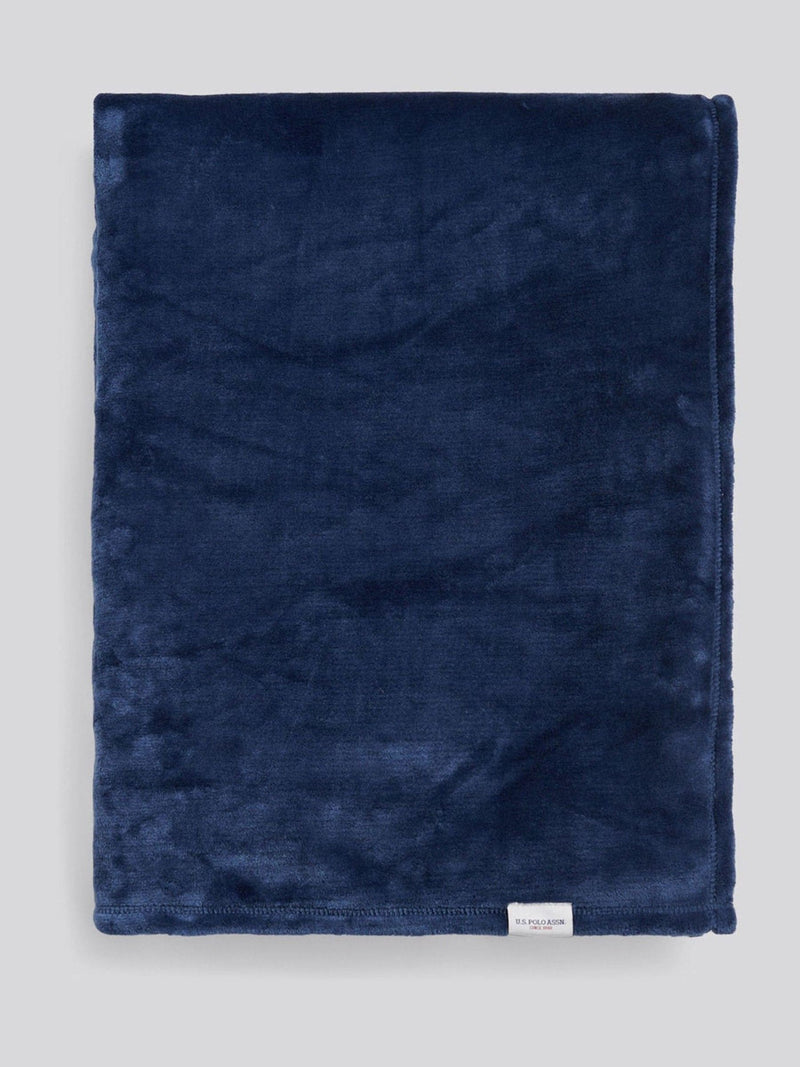 U.S. Polo Assn. fleece throw Ensign Blue 200x220cm (British brand)