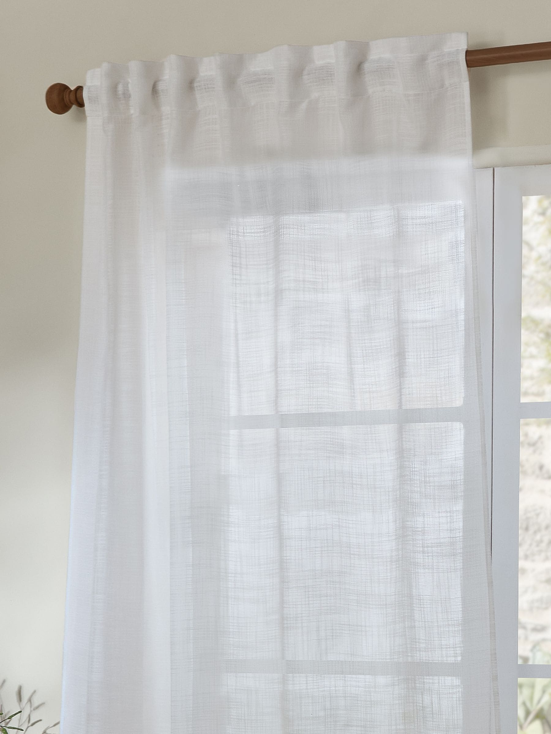 Yard Snow Cirrus Sheer Curtain Panel