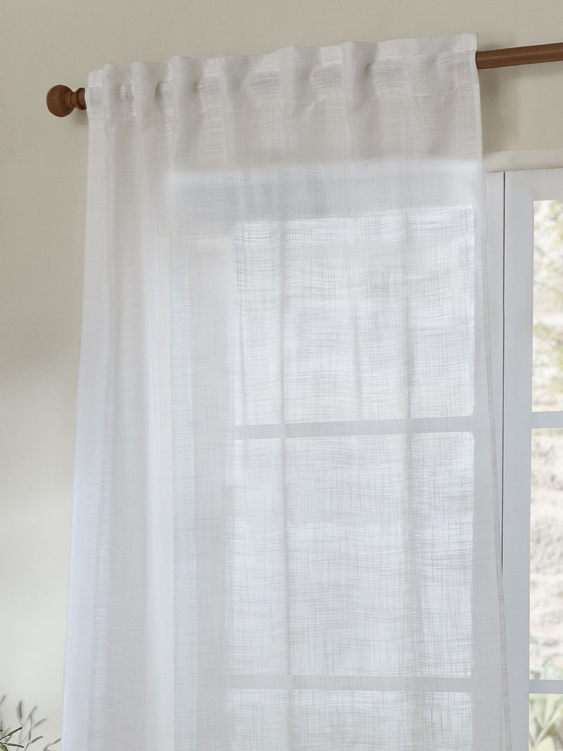 Yard Snow Cirrus Sheer Curtain Panel
