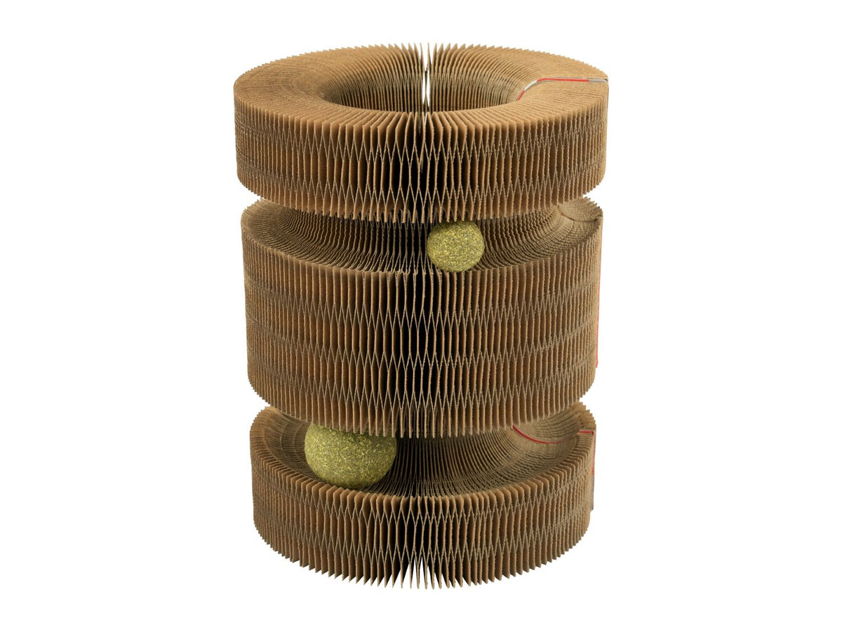 3-in-1 cat scratching board car design with catnip balls - British product