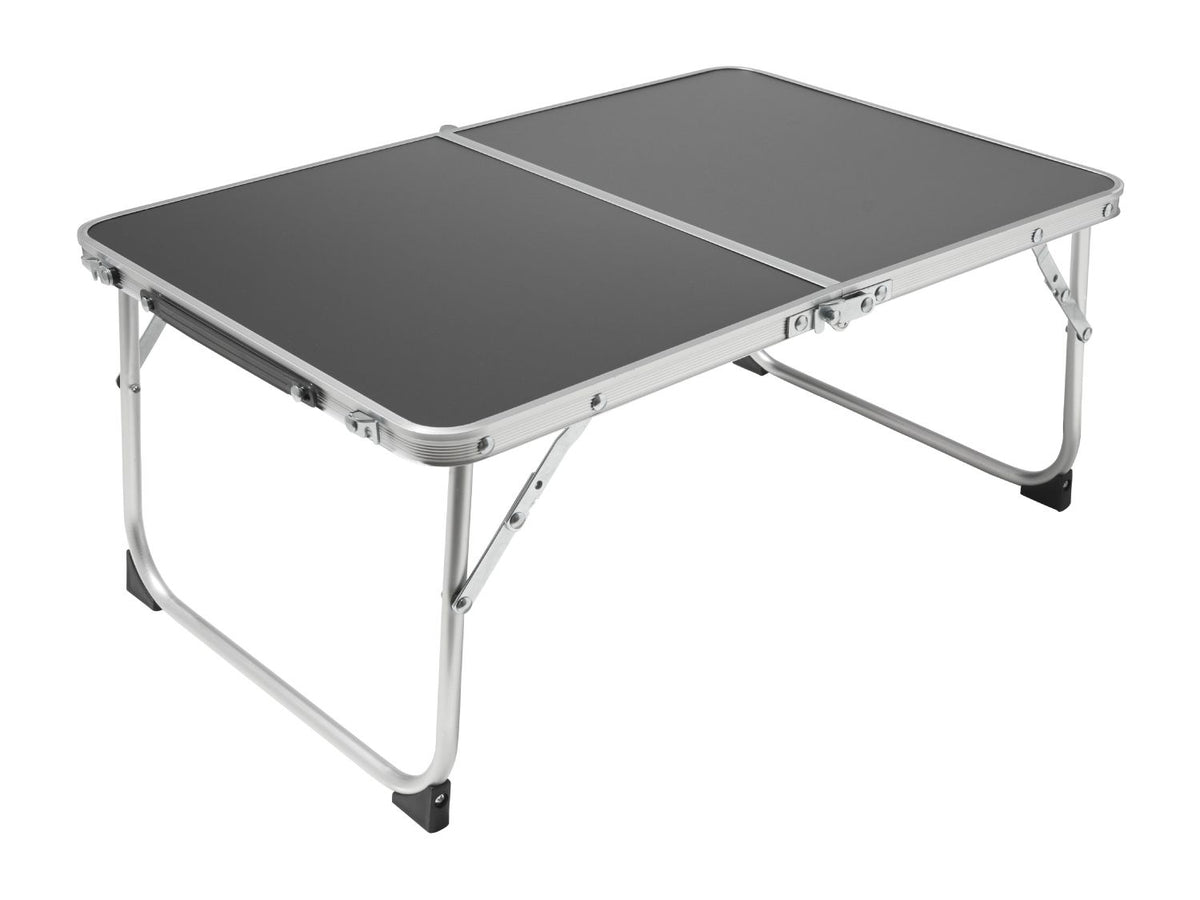 Compact folding camping table with carry handle, UK version