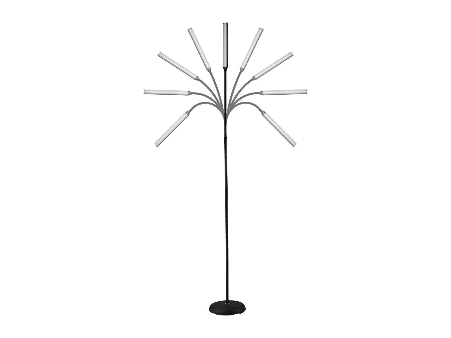 LED floor lamp with gooseneck and touch dimmer, imported from the UK