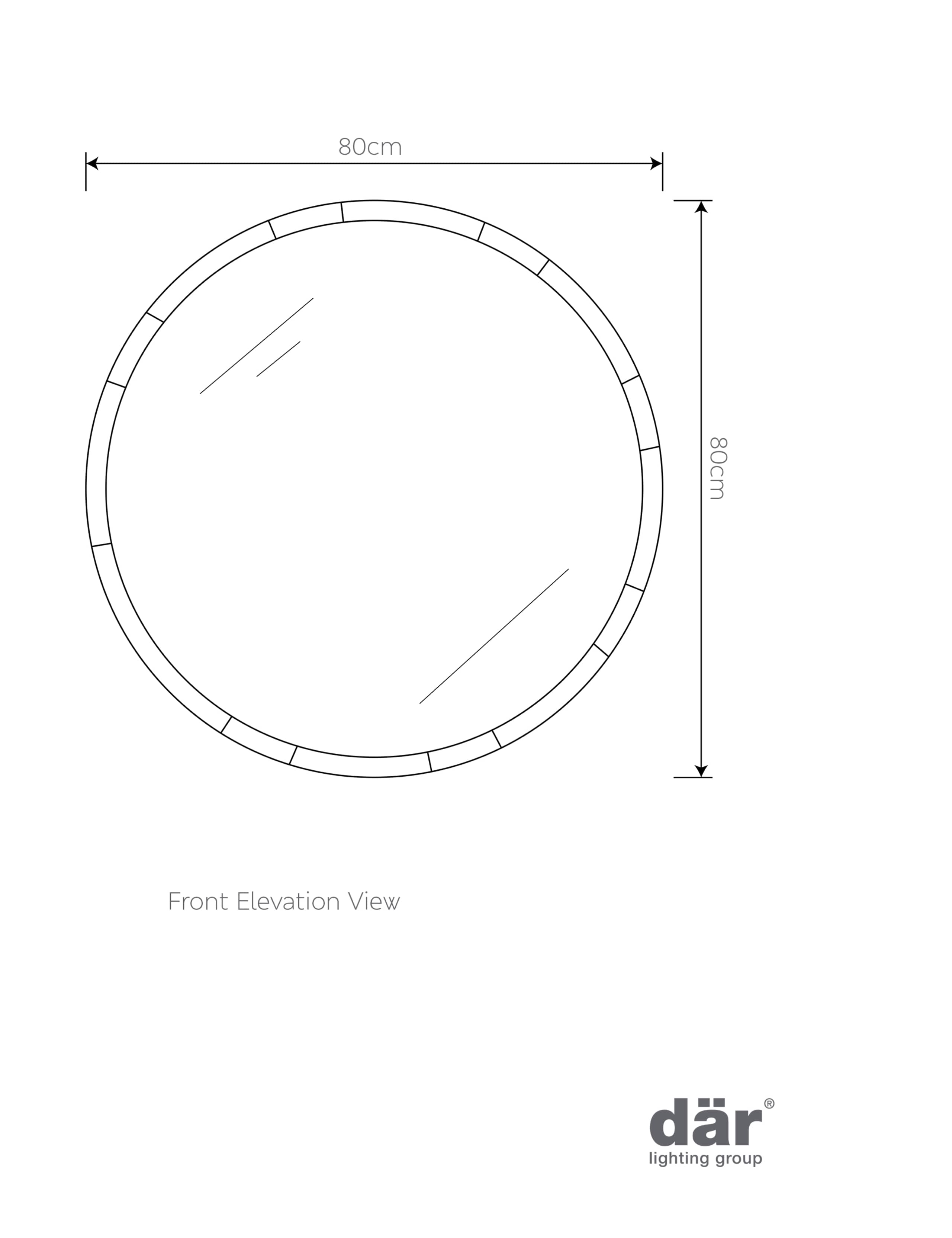 Gadany round wall mirror with gold black frame 80 cm, imported from the UK