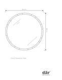 Gadany round wall mirror with gold black frame 80 cm, imported from the UK