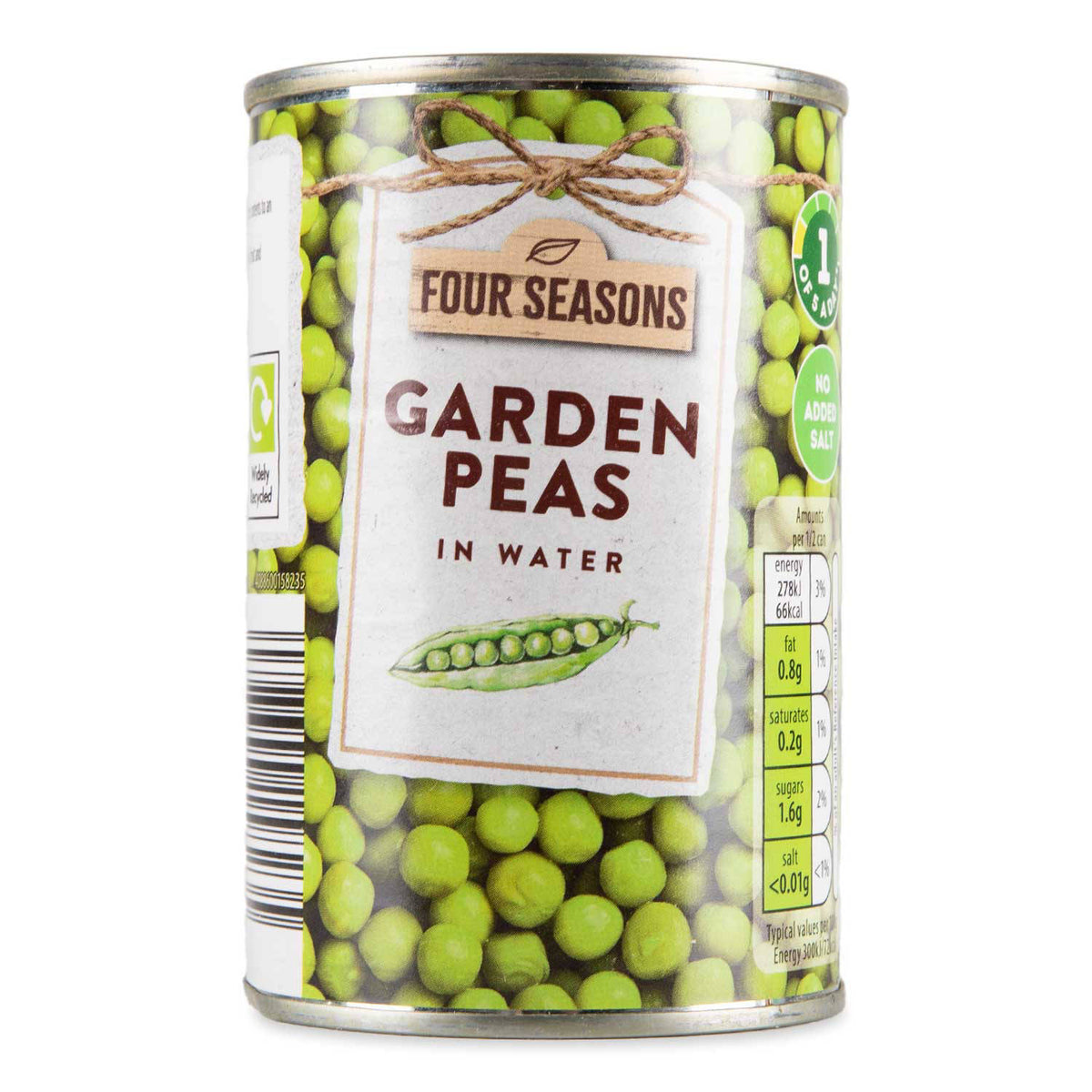 British canned garden peas in water 290g, UK version