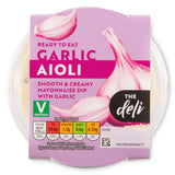 Garlic aioli dip with mayonnaise and garlic puree, UK version