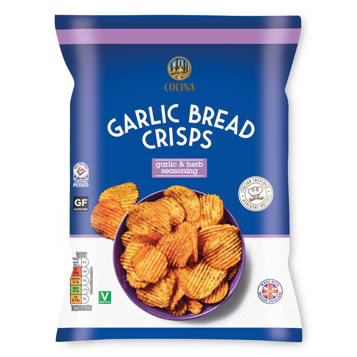 Garlic Bread Crisps gluten free snack (British brand)
