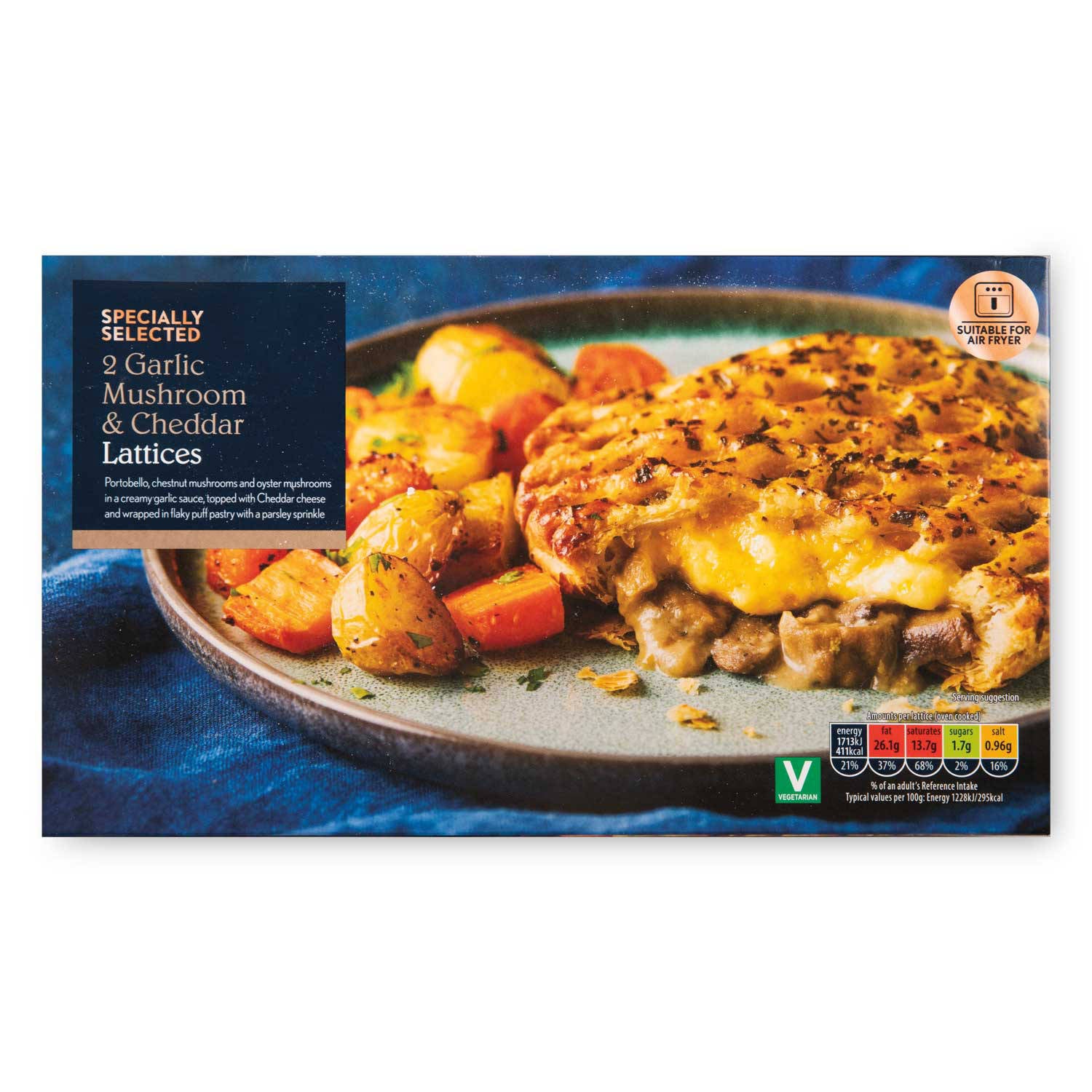 Garlic Mushroom and Cheddar Lattices 2 pack, UK version