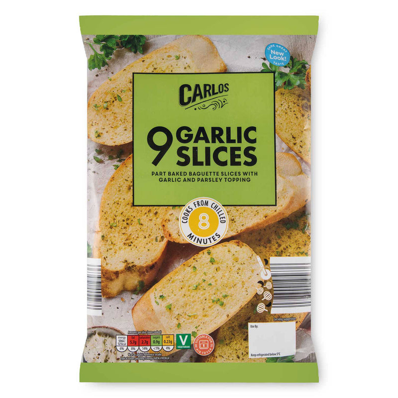 Garlic slices 9 pack 290g, UK version