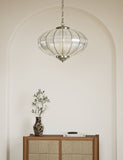 Gemball glass ribbed pendant light (British brand)