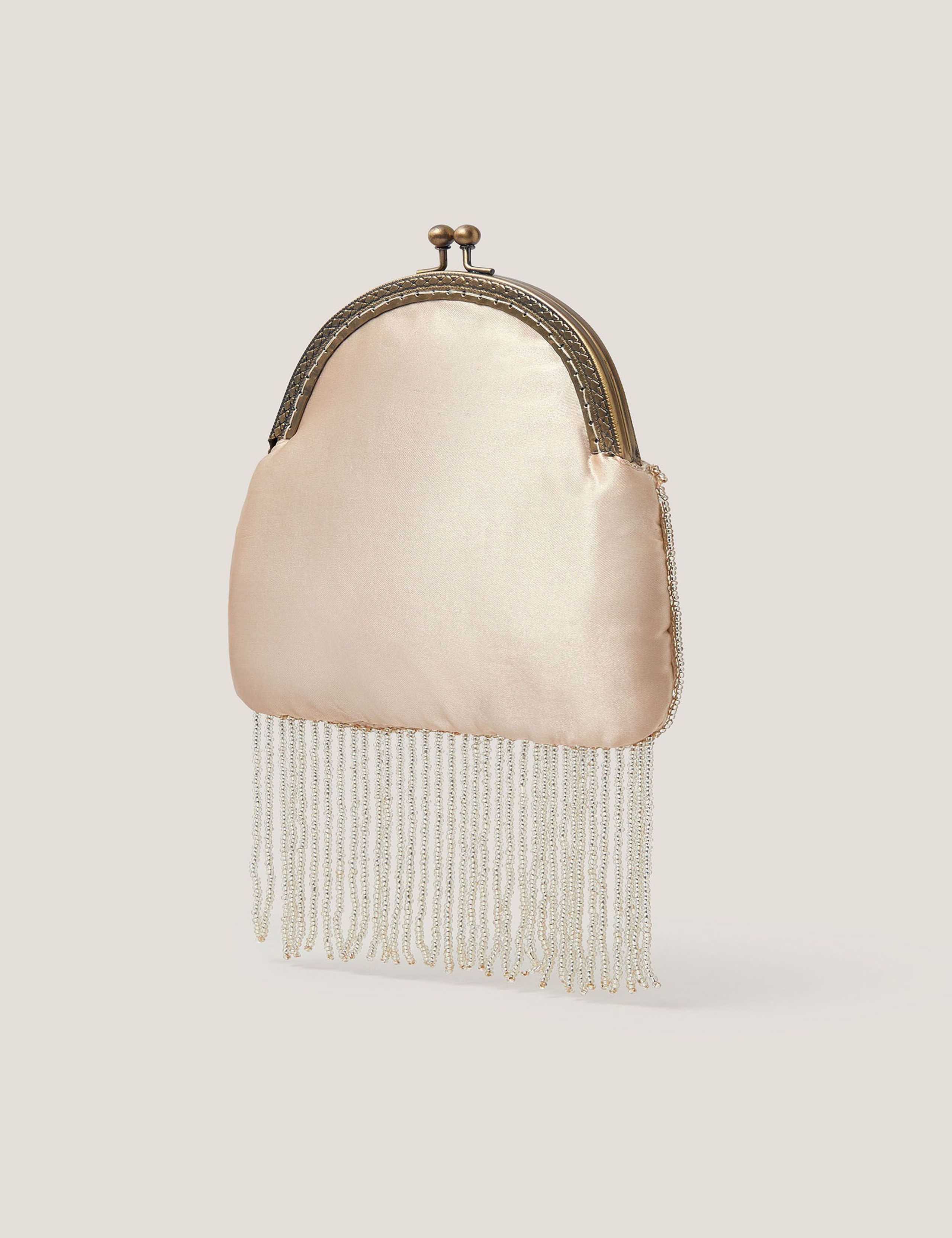 Monsoon gemstone tassel purse velvet, imported from the UK