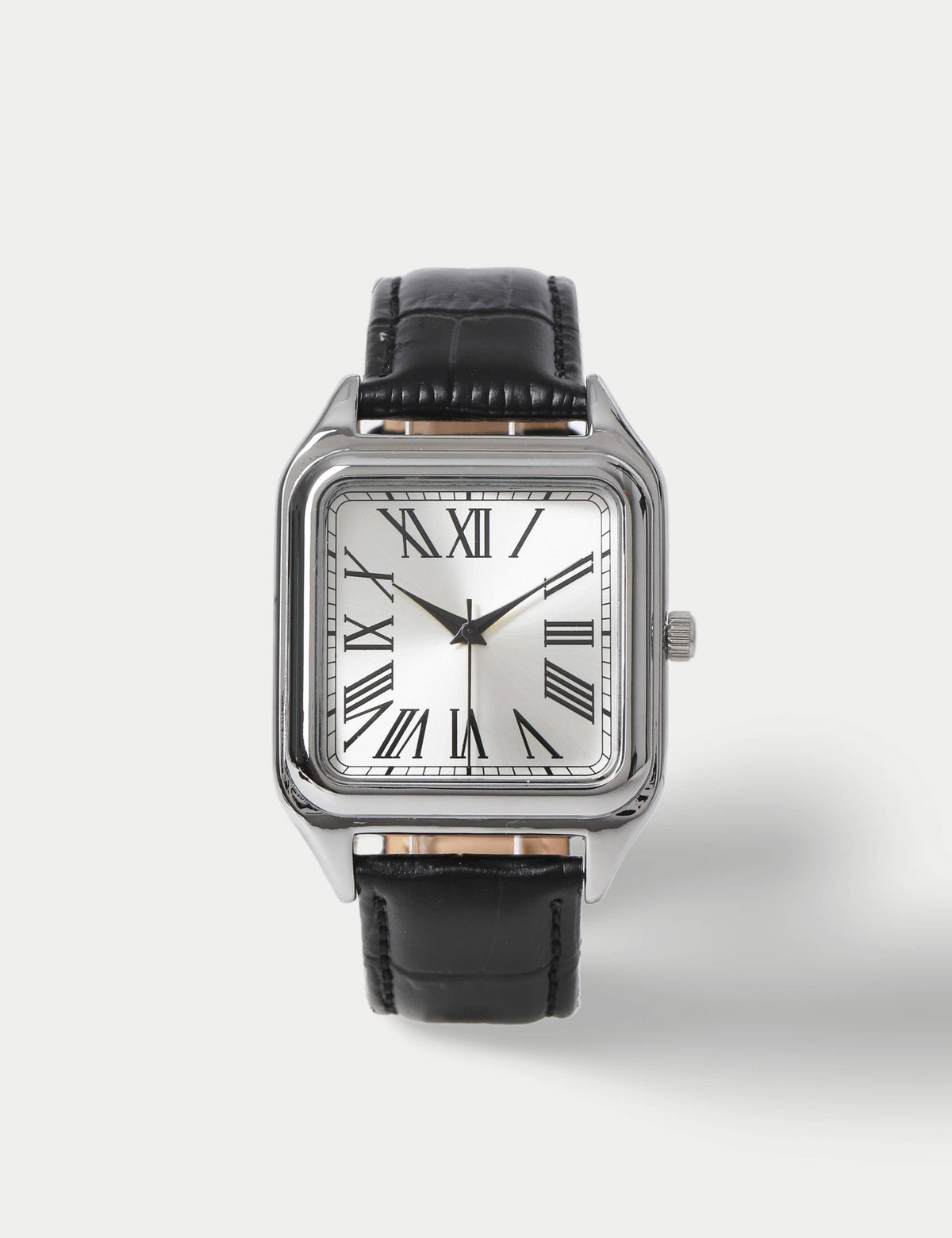 Quadratische klassische Uhr echtes Leder mit Schnallenverschluss - Britisches Produkt