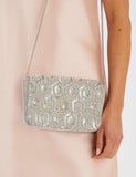 Accessorize geometric beaded clutch bag, imported from the UK
