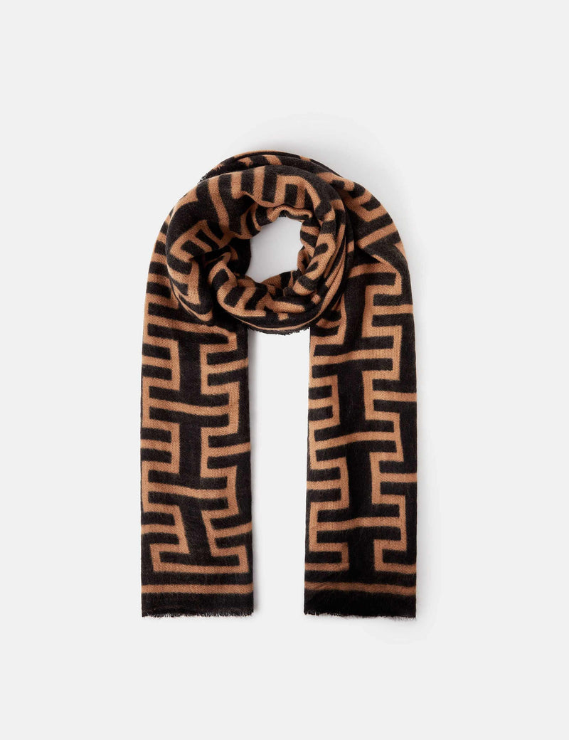 Accessorize geometric blanket scarf soft acrylic, imported from the UK