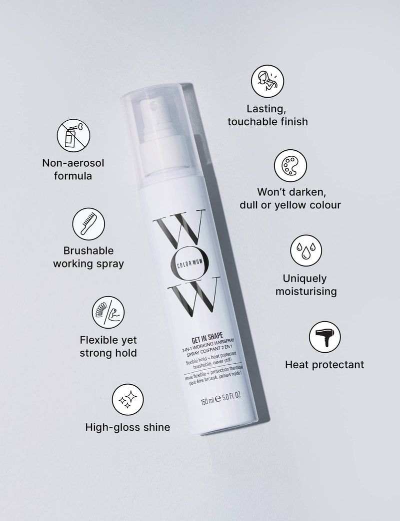 Get In Shape Working Hairspray 150ml non-aerosol styling spray, UK version