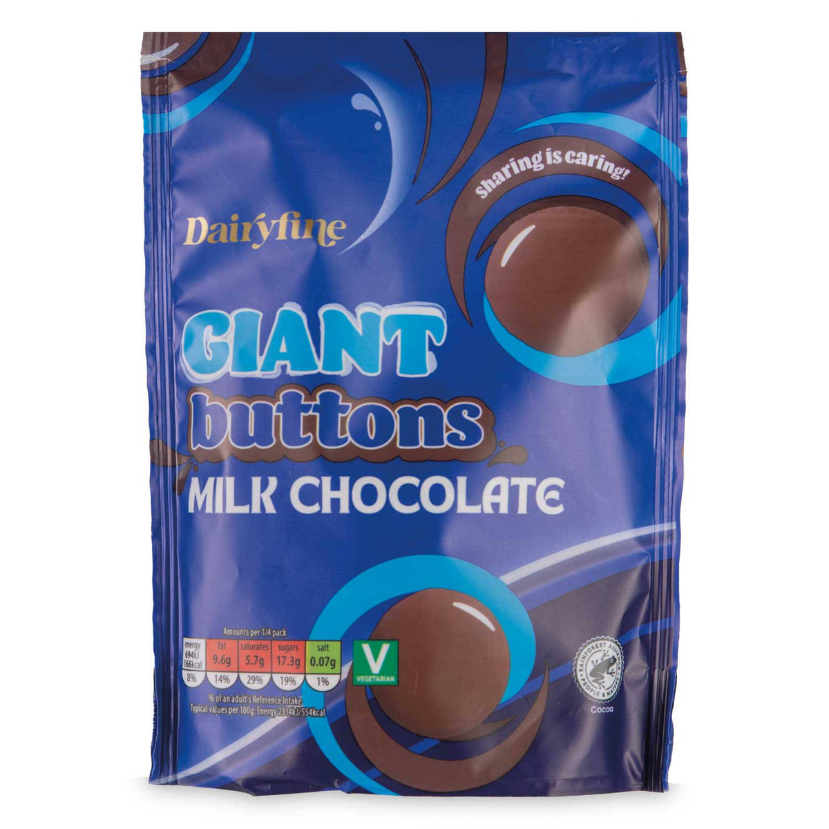 Giant milk chocolate buttons for sharing, UK version