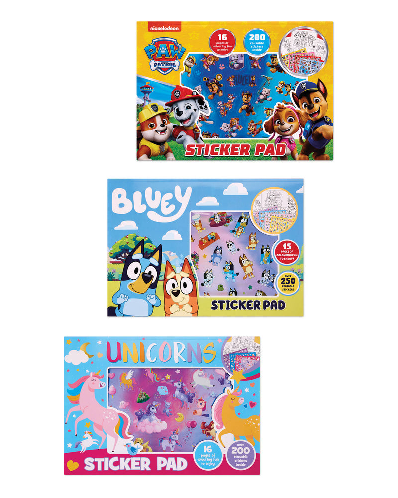 Giant sticker activity book with colouring pages and stickers, imported from the UK
