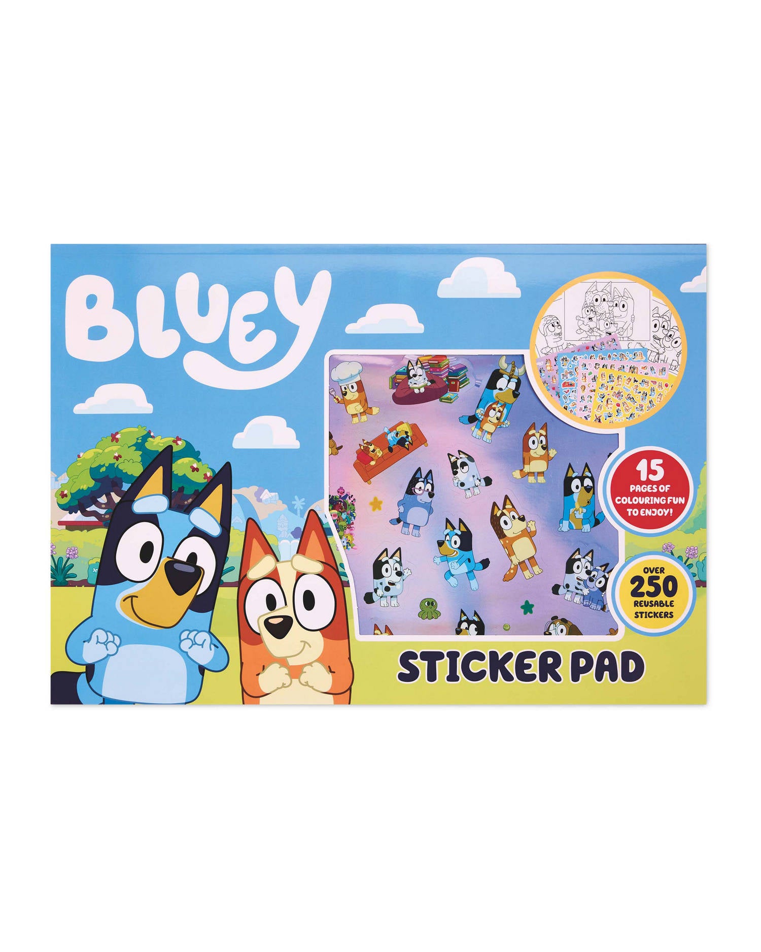Giant sticker activity book with colouring pages and stickers, imported from the UK