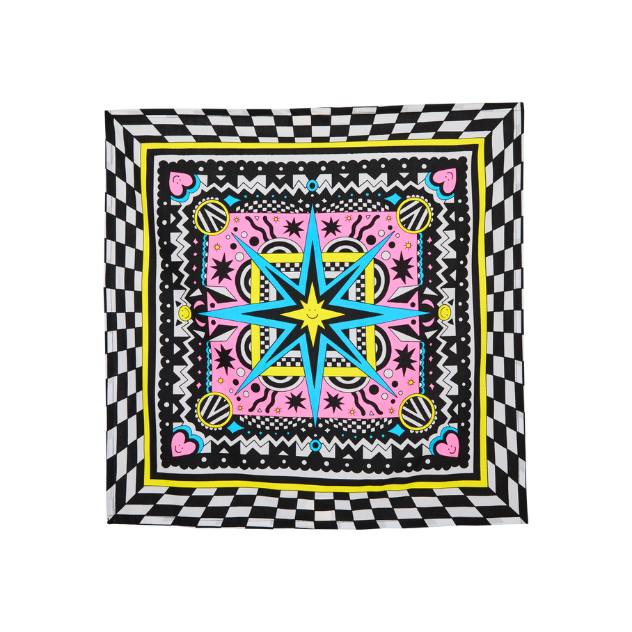 Lush Cosmic Burst knot wrap gift wrapping 70x70cm (British brand)