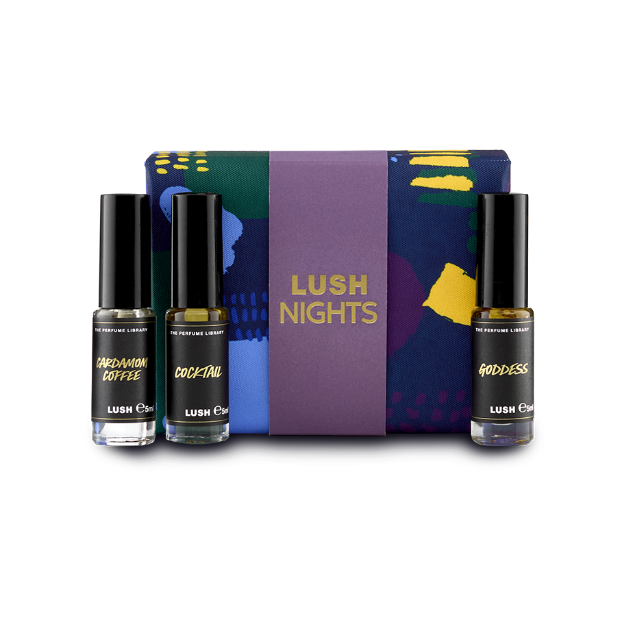 Lush perfume discovery box with three 5ml fragrances (British brand)