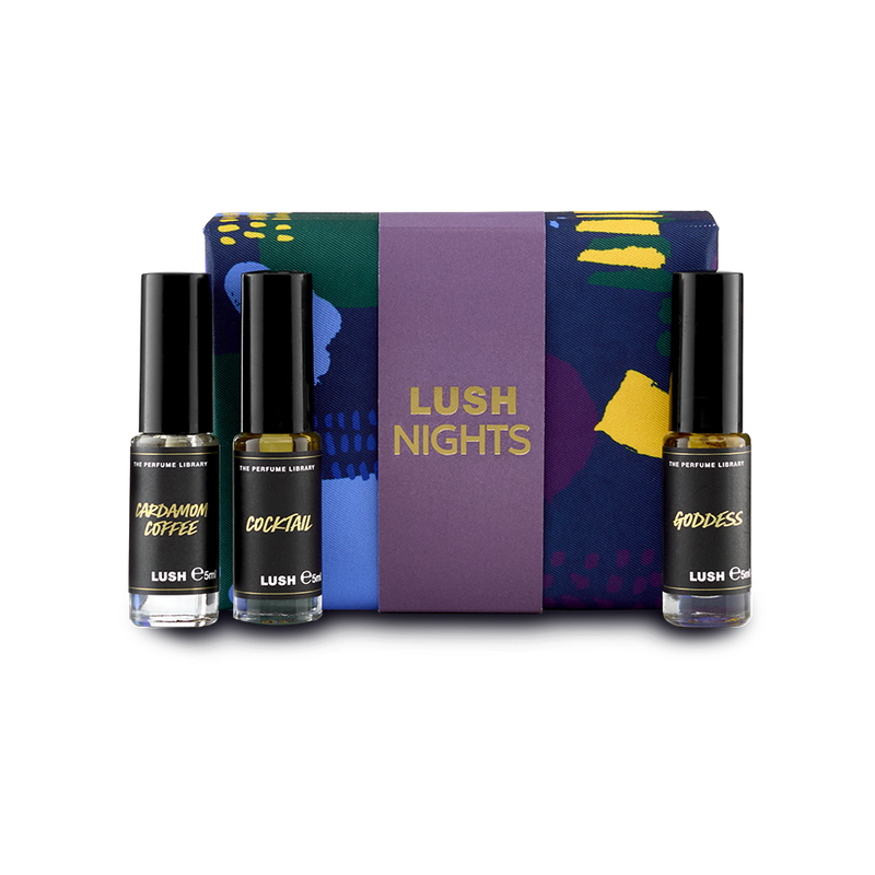 Lush perfume discovery box with three 5ml fragrances (British brand)