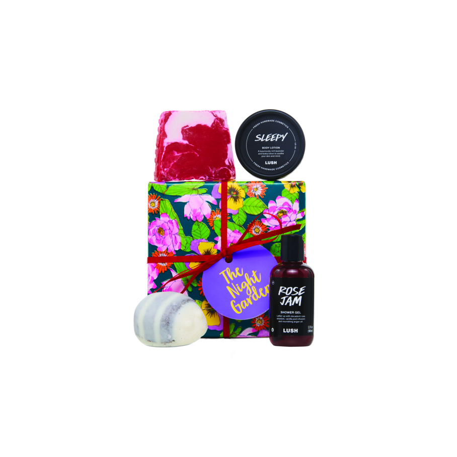 Lush Night Garden beauty gift set, imported from the UK