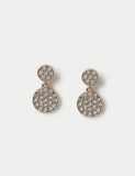 Disc Ditsy earrings drop style metal 15mm, imported from the UK
