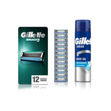 Gillette Mach 3 12 Razor Blades & Conditioning Shave Gel Bundle GOODS ASDA   