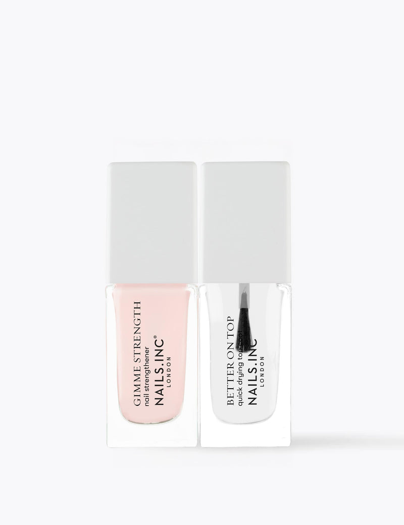 Nails.INC Gimme Strength X Better On Top nail treatment duo, UK version