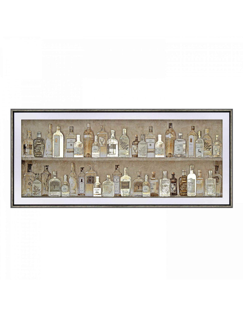 Gallery Direct Gin Collection Rectangle Framed Art 640mm x 1440mm, UK version