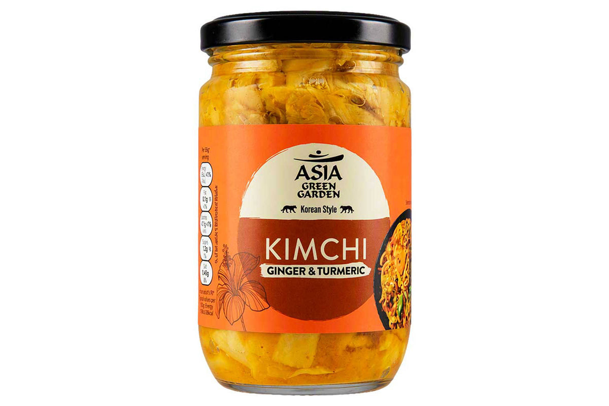 Kimchi Korean style with ginger and turmeric, imported from the UK