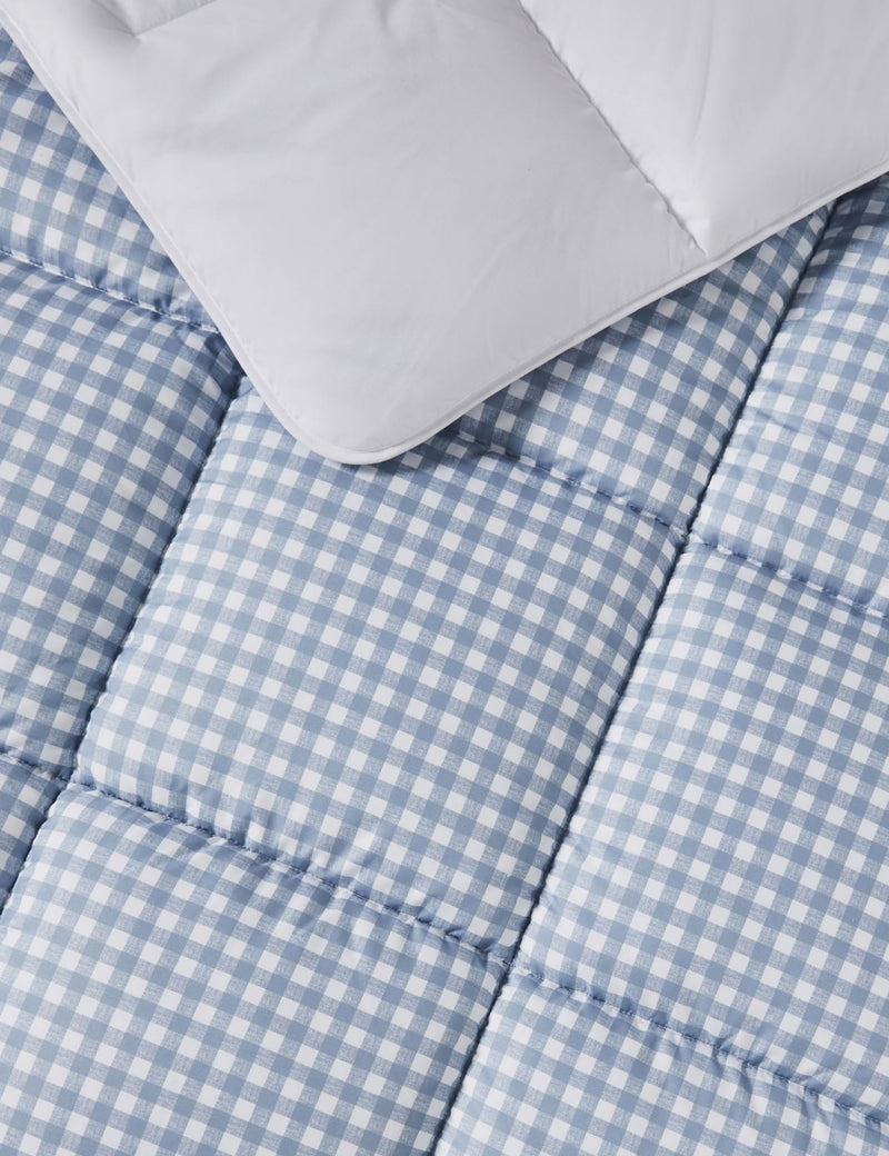 Night Lark gingham 4.5 tog coverless duvet set, UK version