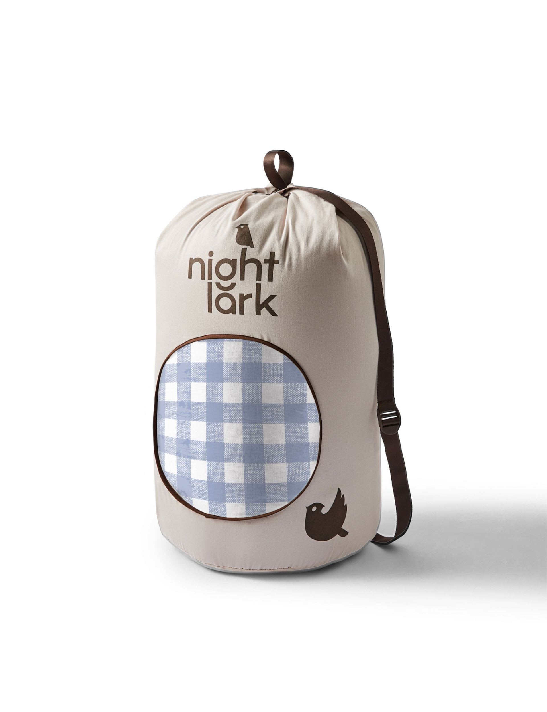 Night Lark gingham 4.5 tog coverless duvet set, UK version