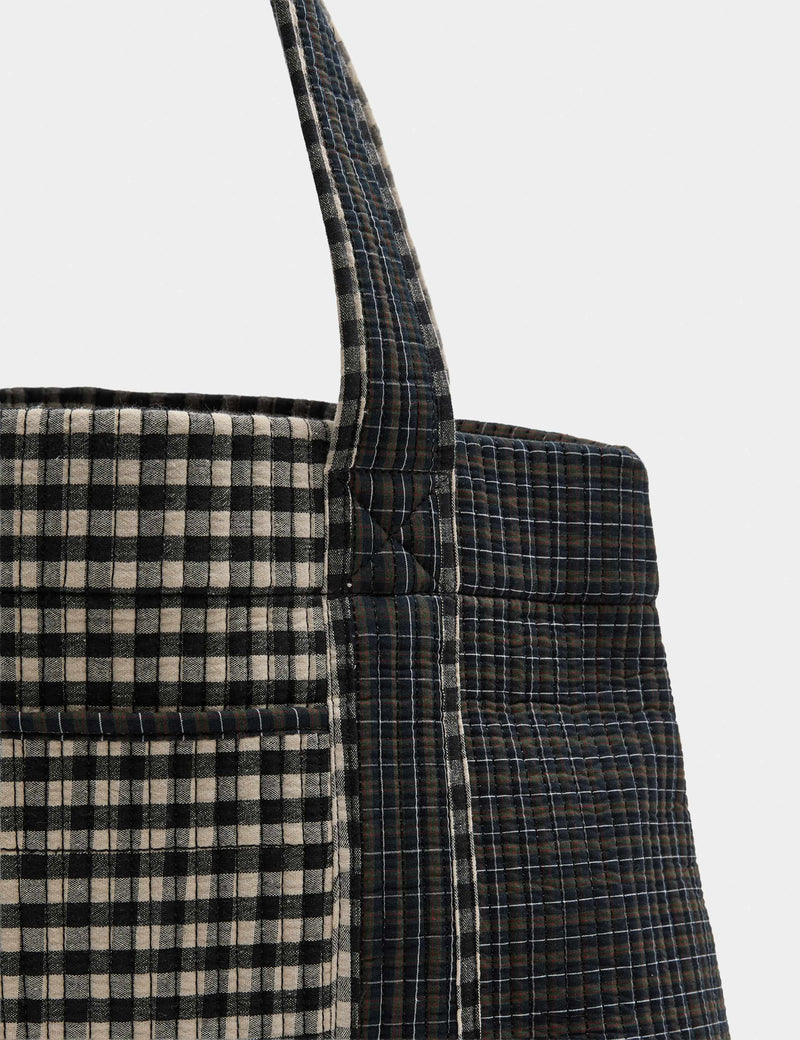 M&S Gingham Shopper patchwork bag, imported from the UK