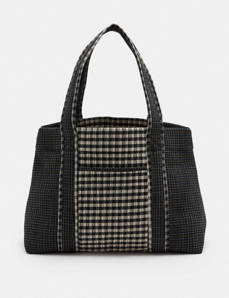 M&S Gingham Shopper patchwork bag, imported from the UK