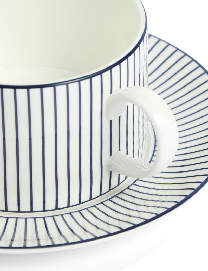 Wedgwood Gio pinstripe teacup and saucer - British product