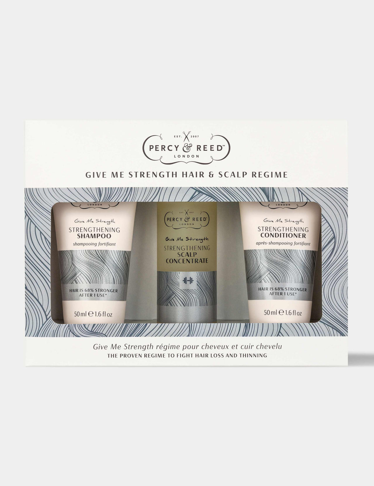 Percy & Reed Give Me Strength Hair Regime 3x50ml, UK version