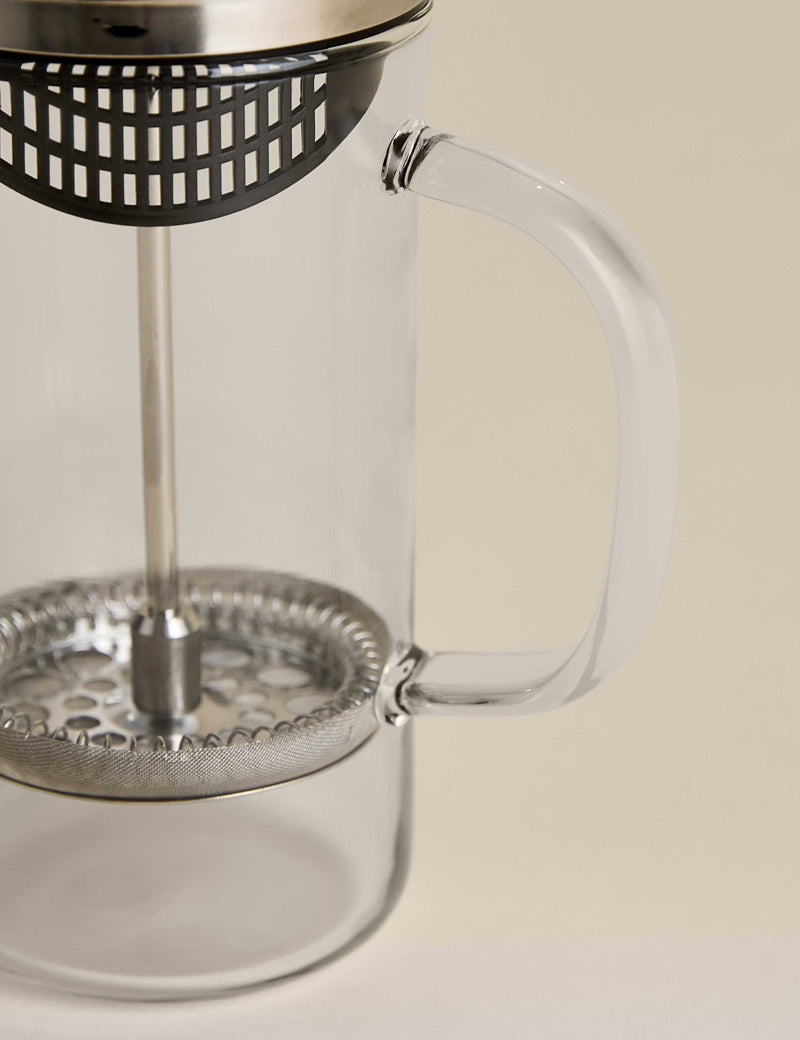 3 cup glass cafetiere with plunger, UK version